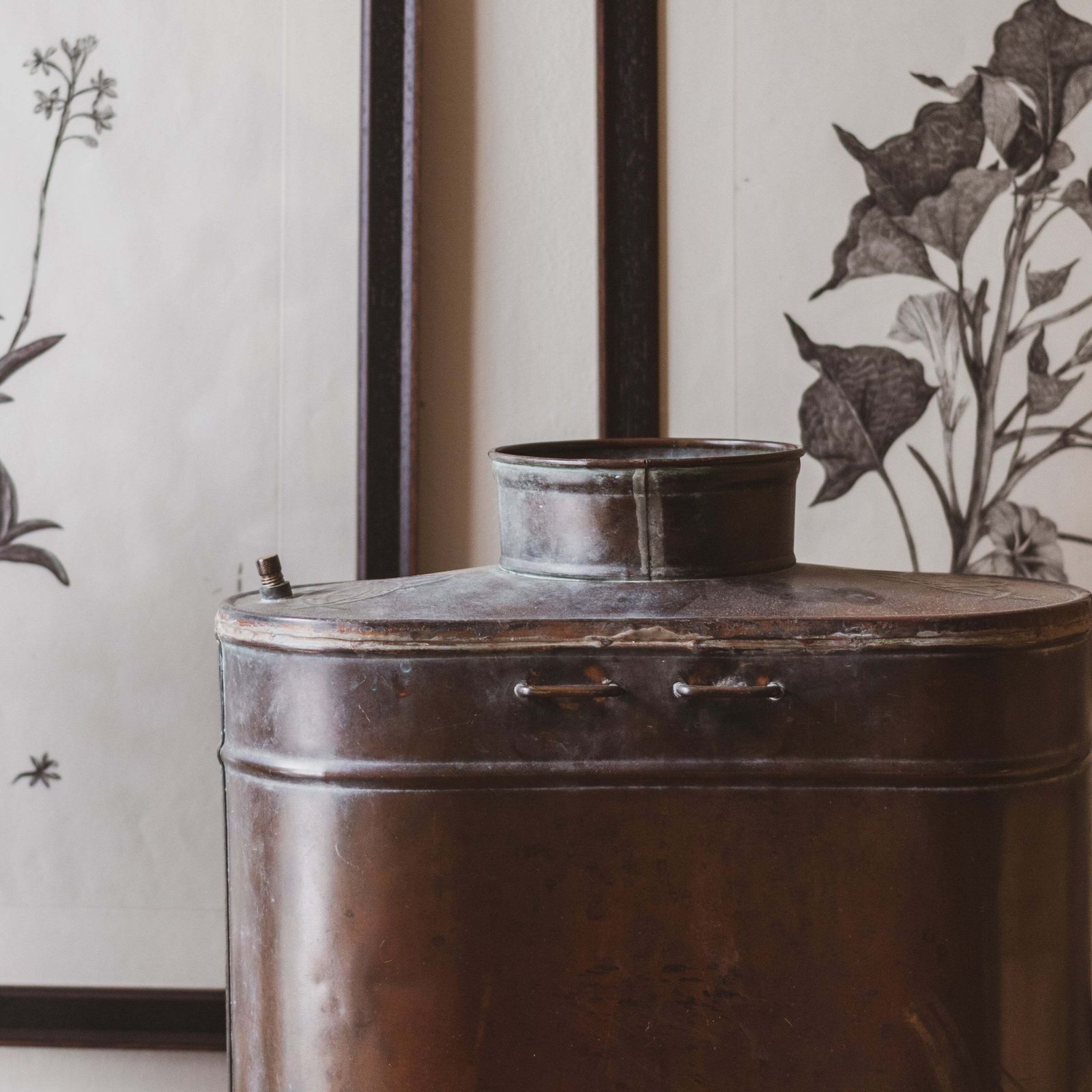 French Vintage Crop Sprayer   "Le Supérieur" Industrial Copper Canister photo Home Decor