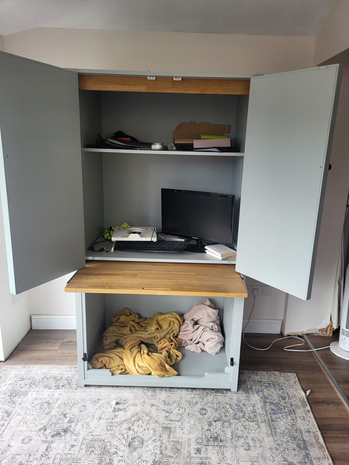 Desk With Dog Crate, 21st Century photo Furniture