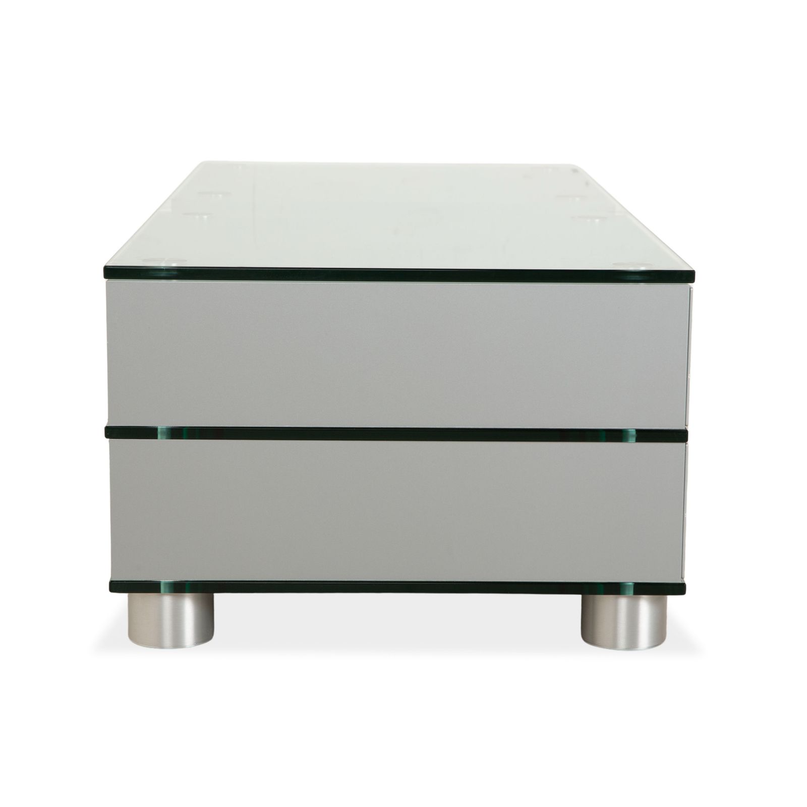 Meubels Spectral Glass Wood Metal Sideboard Brown Grey Lowboard Mediaboard photo
