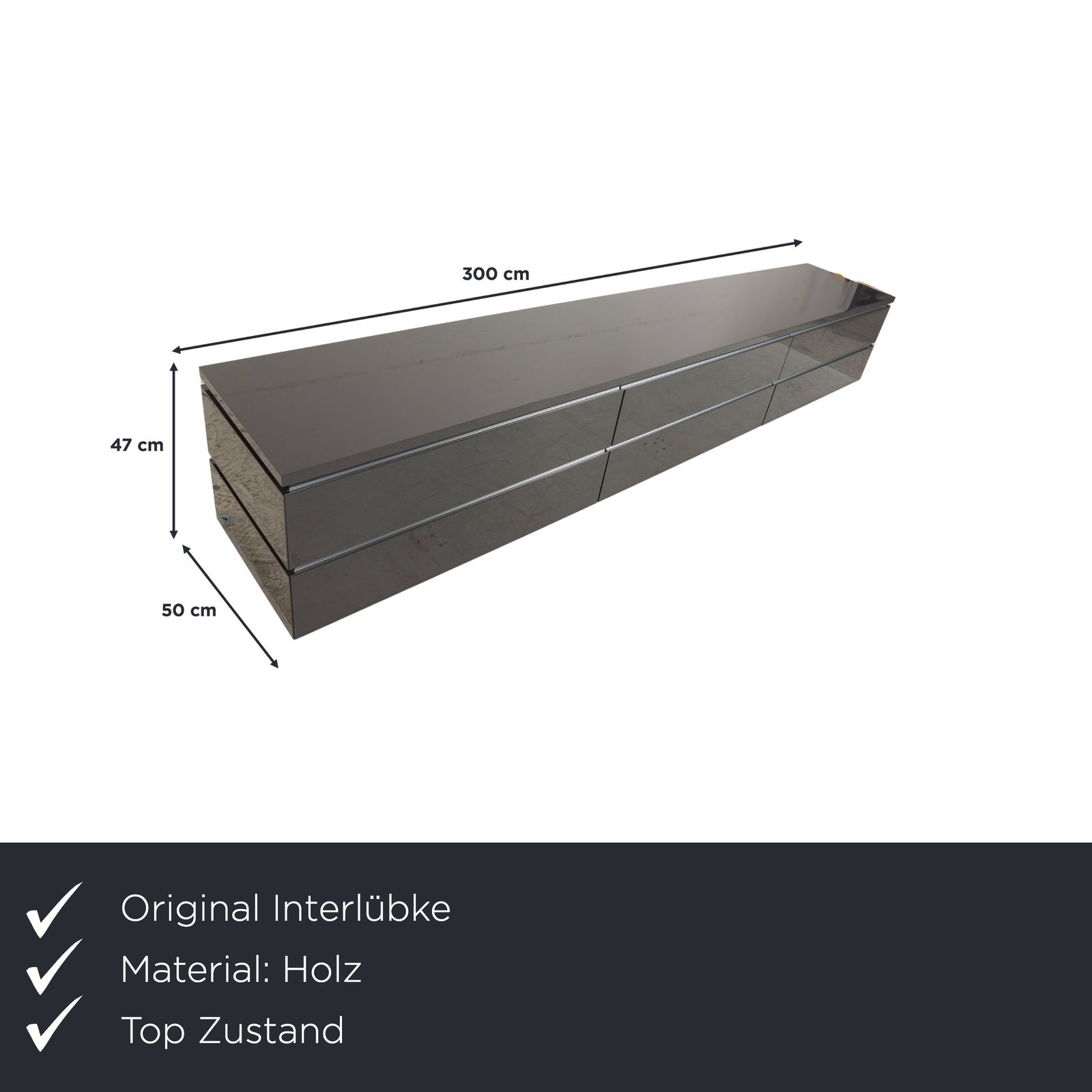 Interlübke Cube Wooden Sideboard Gray Tv Board photo furniture