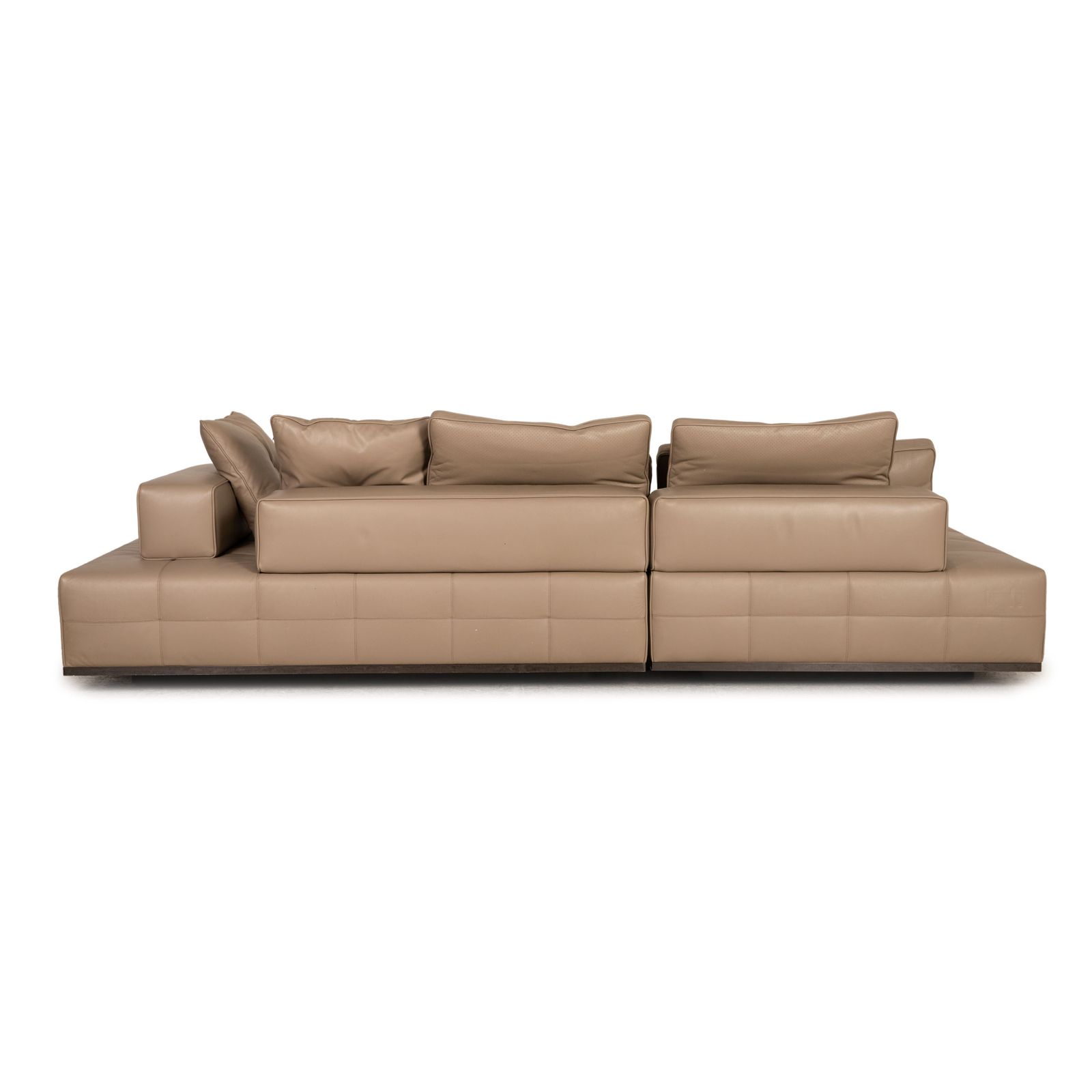 Minotti Lawrence Clan Leather Beige Corner Sofa photo buy