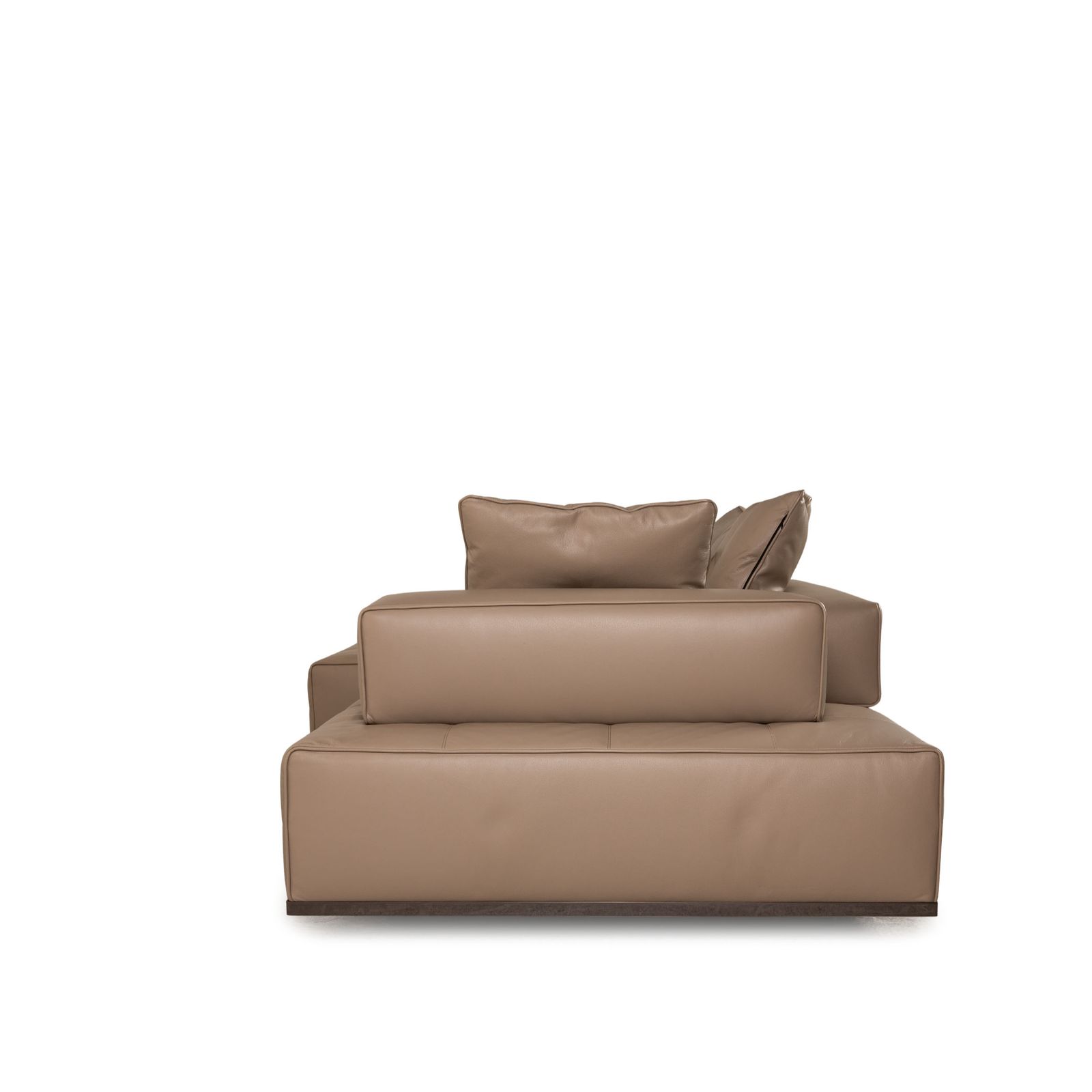 Minotti Lawrence Clan Leather Beige Corner Sofa photo vintage