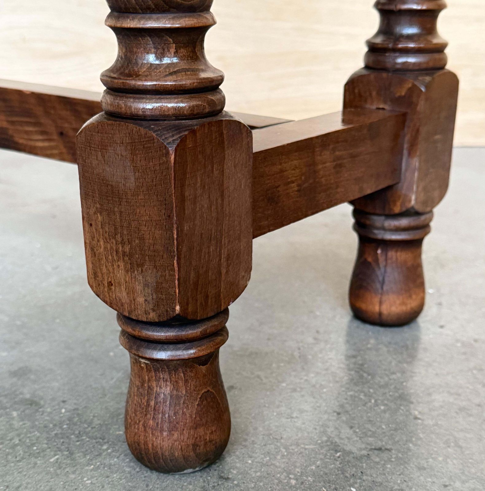 photo buy Early 20th Century Spanish Carved Console Table With Fluted Legs