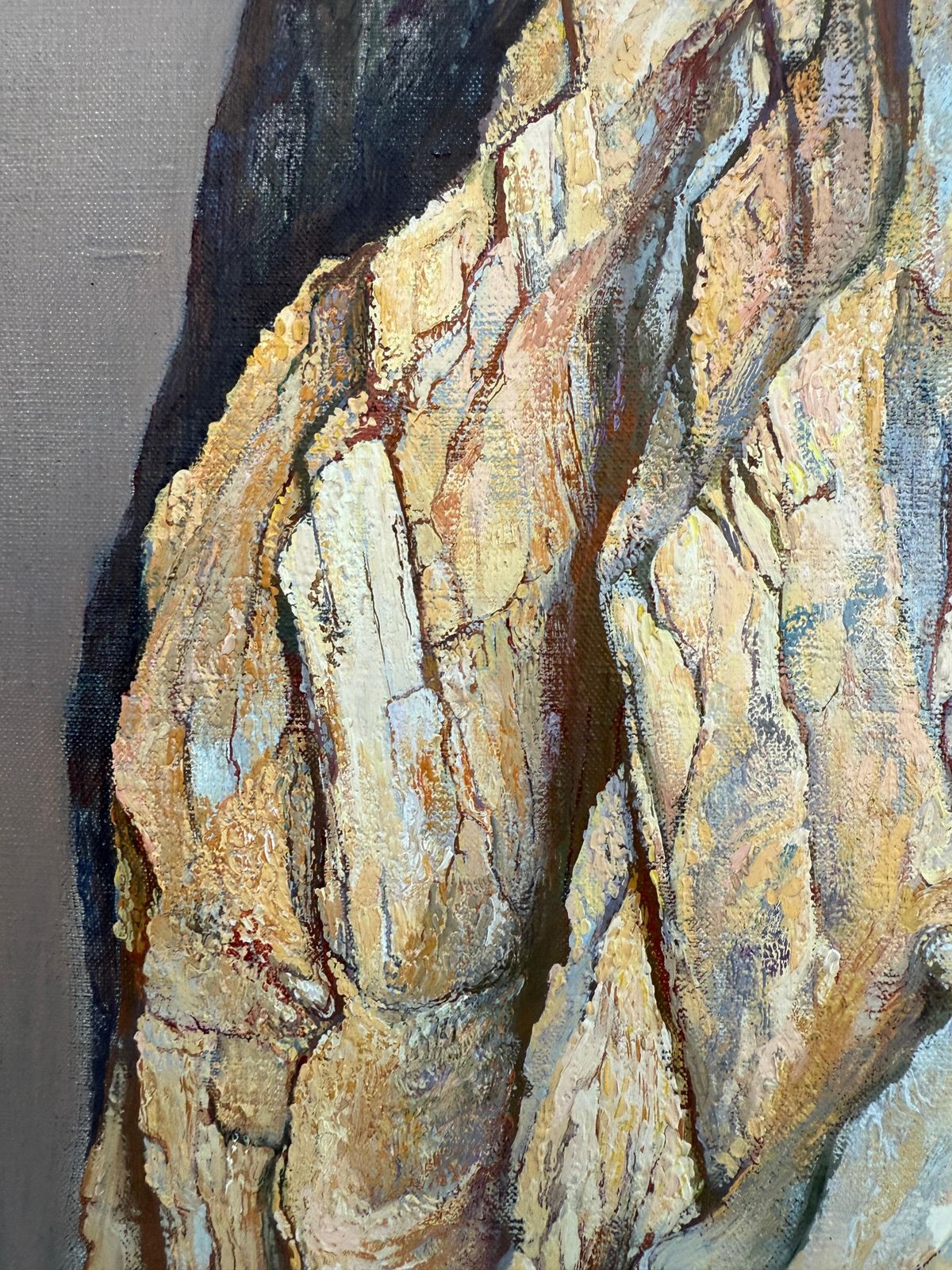 Antoni Pitxot The Stone Lovers Oil On Canvas Painting Surrealism 1968 photo for sale
