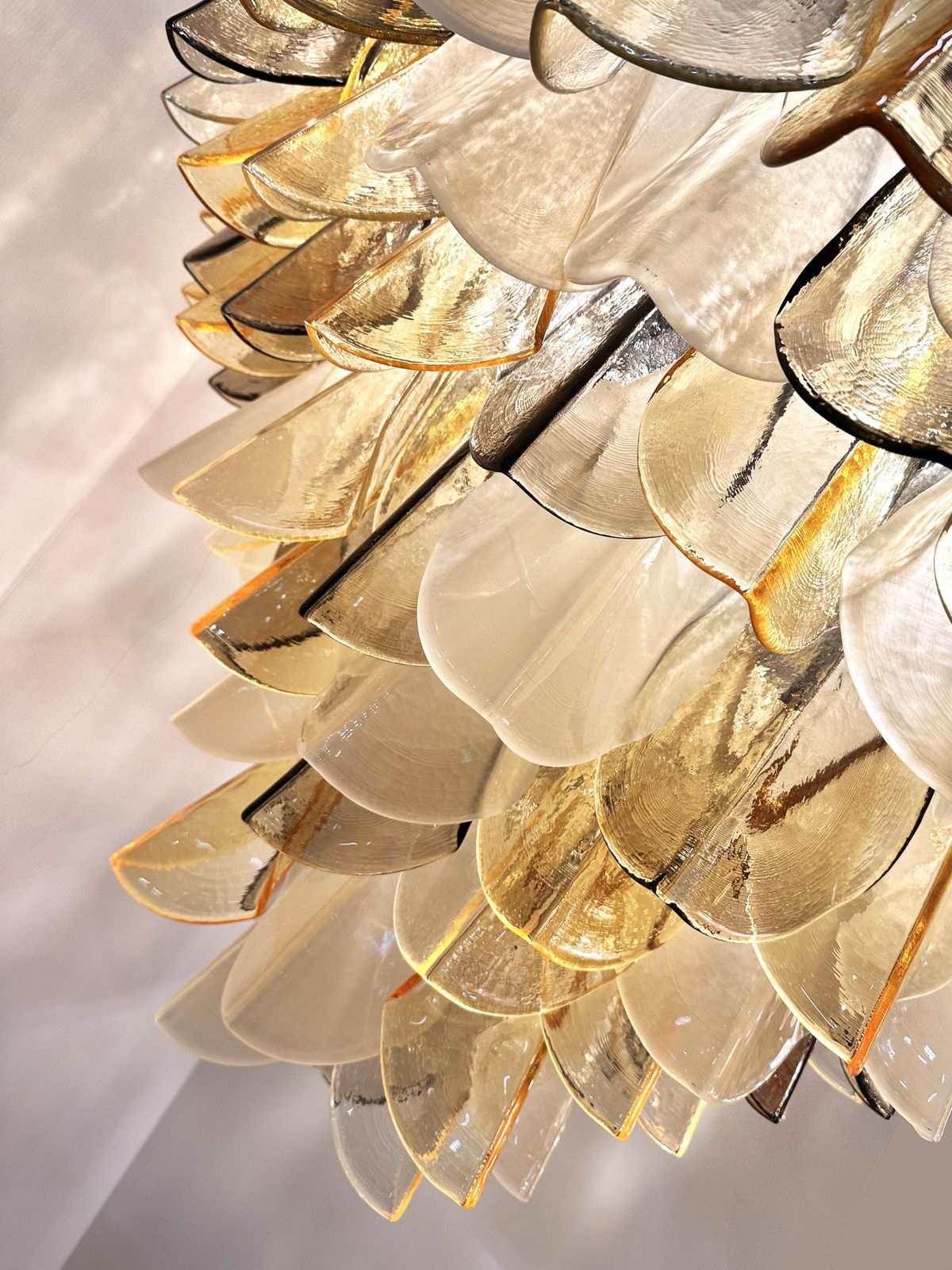 Venetian Amber And Fumè Multicolor “Rondini” Murano Glass Chandelier photo furniture