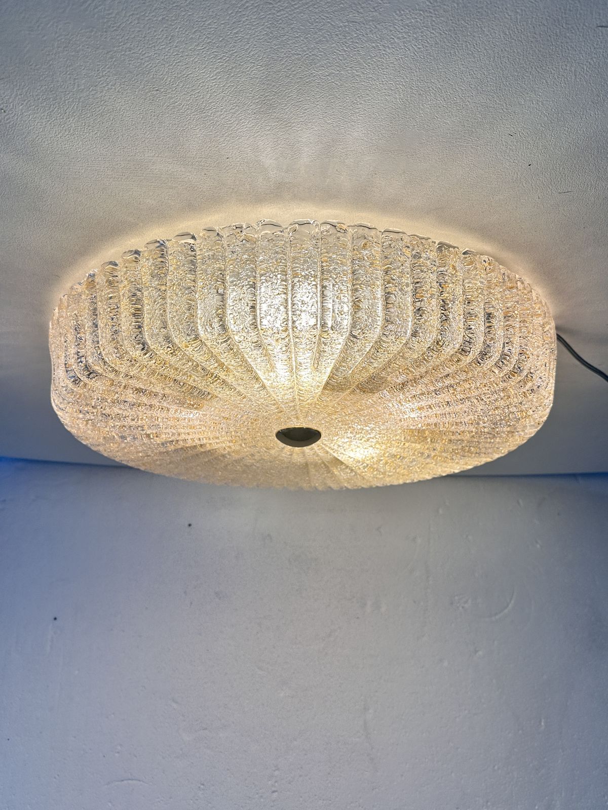 Venetian Gold "Graniglia" Murano Glass Flush Mount photo furniture