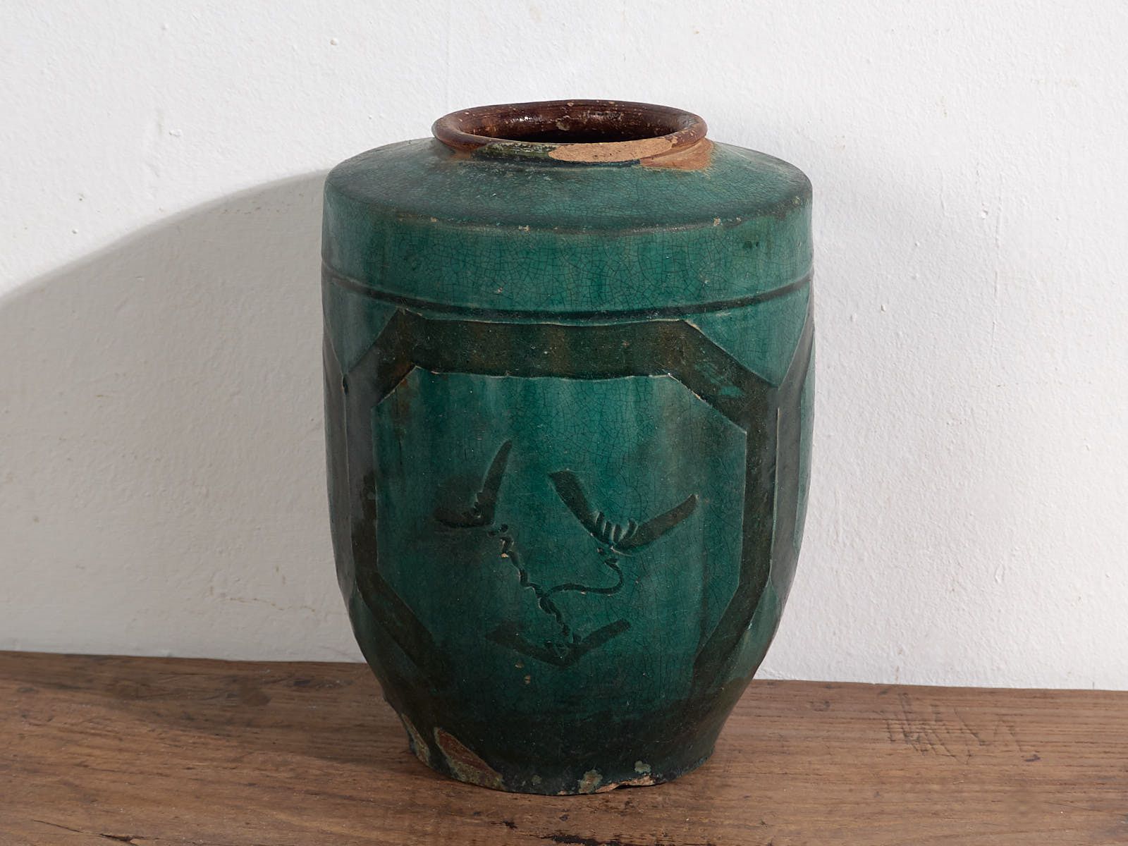 Antique Vase With Calligraphic And Vegetal Motifs (C.1820) #32 photo Home Decor
