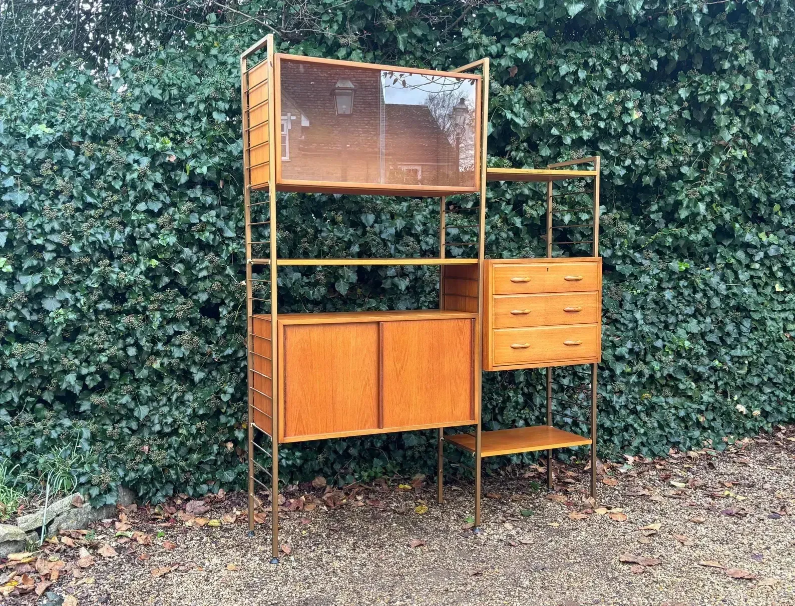 Mid Century Ladderax Modular Shelving Unit By Staples photo for sale