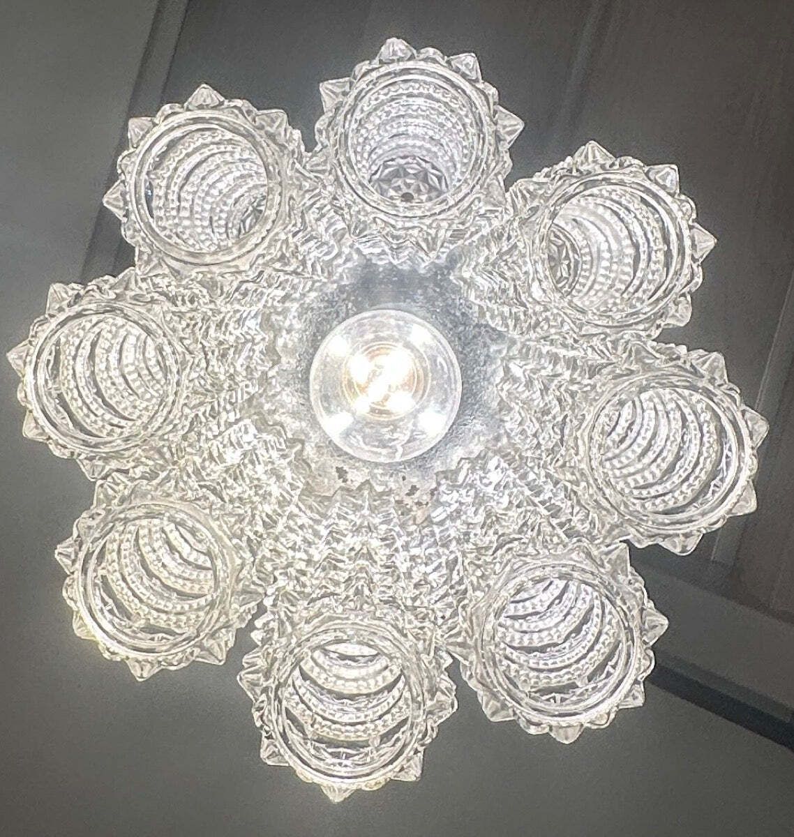 445.0 1960s Austrian Kalmar Lighting Crystal Faceted Tubular Glass & Polished Chrome Chandelier photo