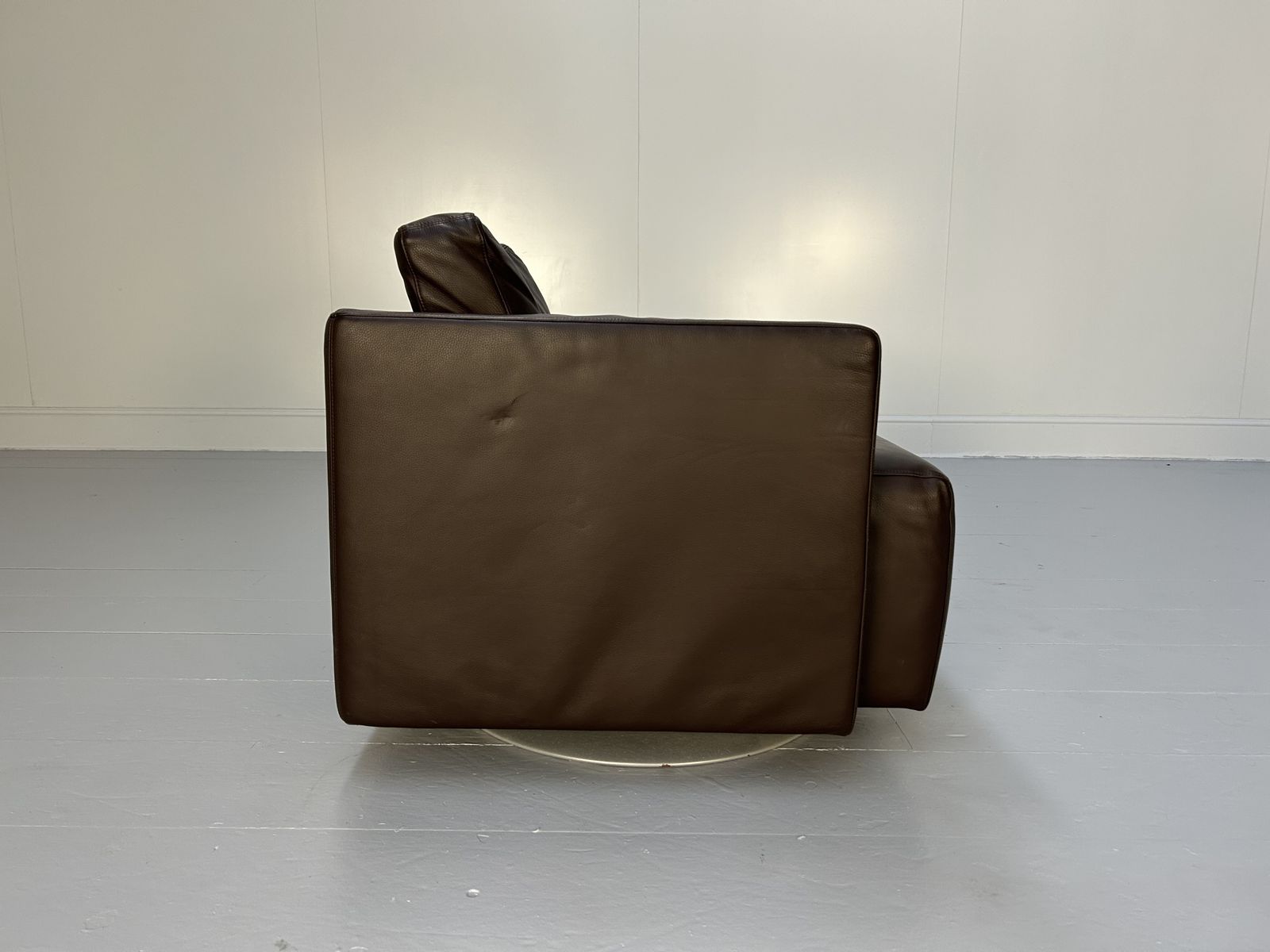 Walter Knoll "Nelson 605" Swivel Armchair In Brown Leather photo Furniture