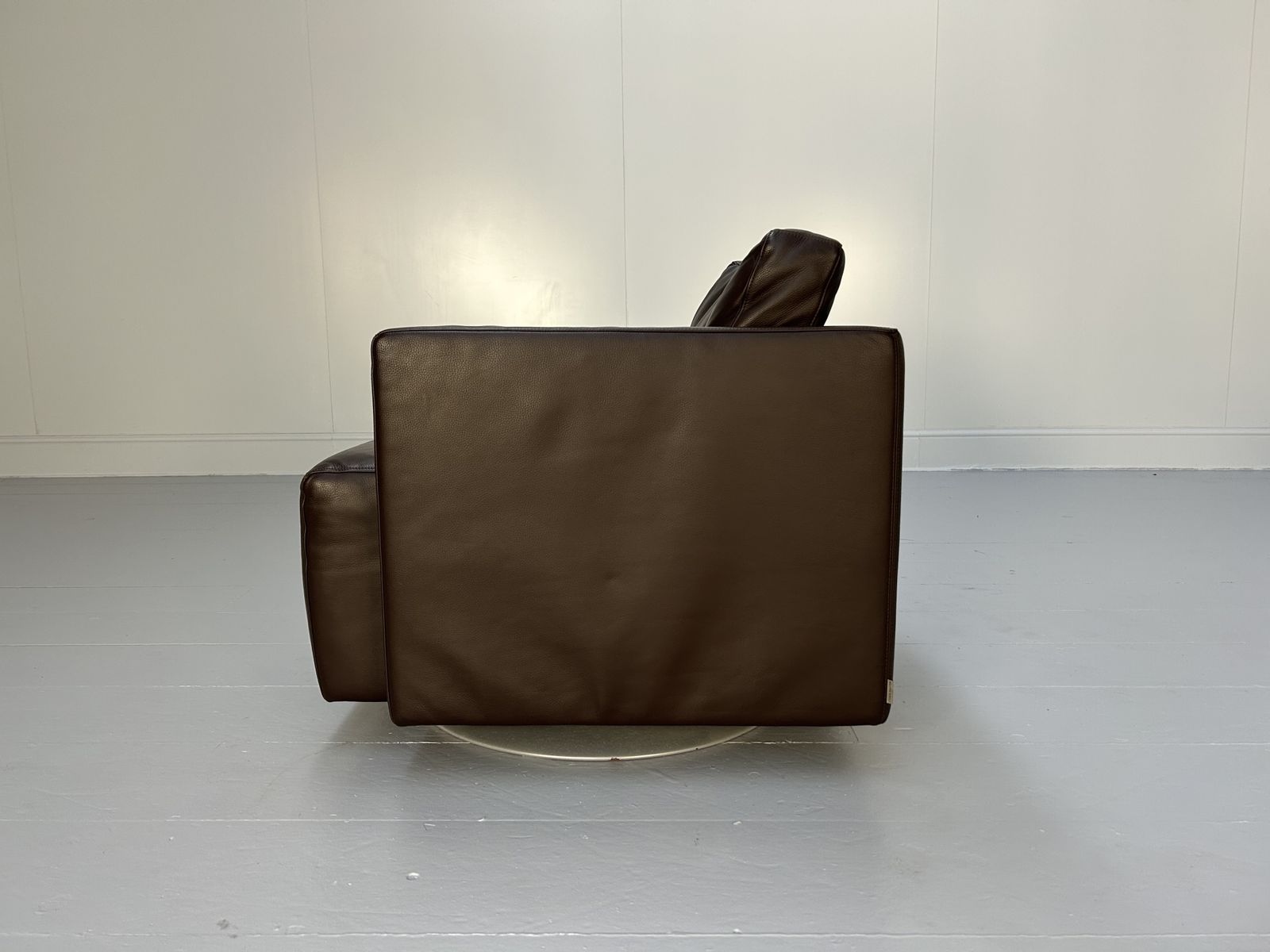 Walter Knoll "Nelson 605" Swivel Armchair In Brown Leather photo 1900.0