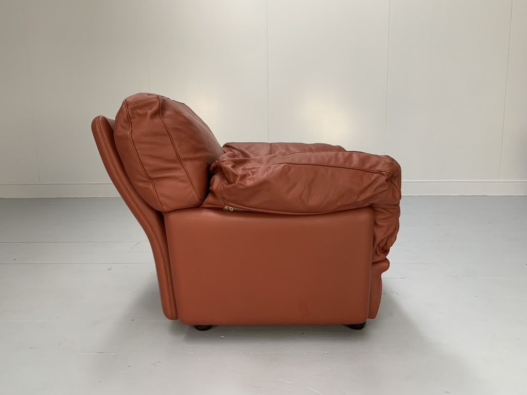 3900.0 Poltrona Frau “Poppy” 2 Seat Sofa & Armchair – In Buffalo Leather photo