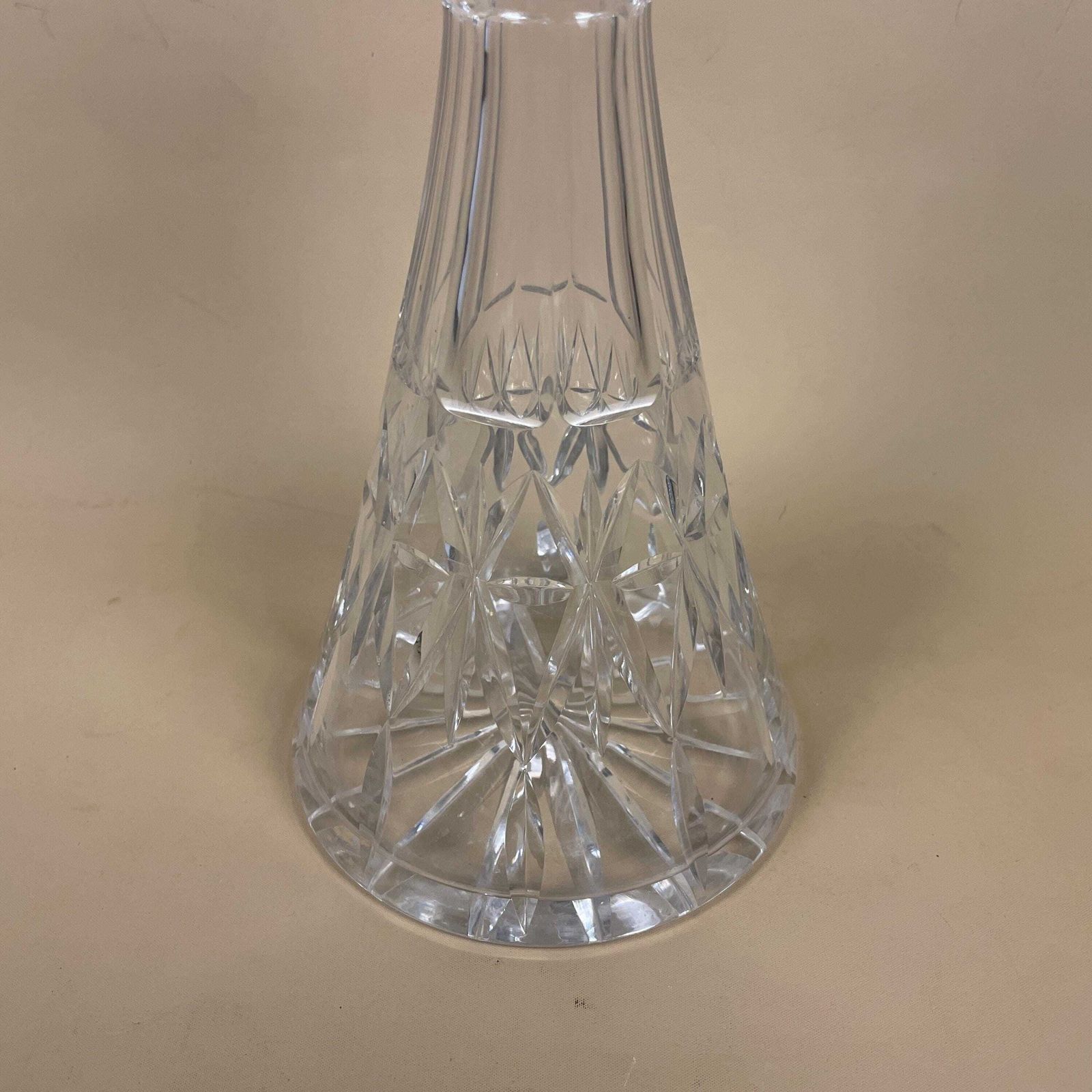 Vintage Glass Drink Decanter Cut Glass Crystal Whisky Display Triple Neck Bottle Retro Antique Lid Top Lidded Cap Drinks Trolly Funnel photo buy