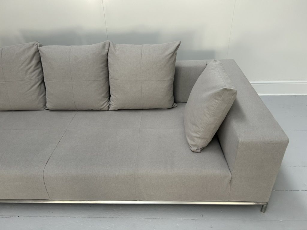 B&B Italia “George” L Shape Sofa – In Pale Grey Linen photo buy