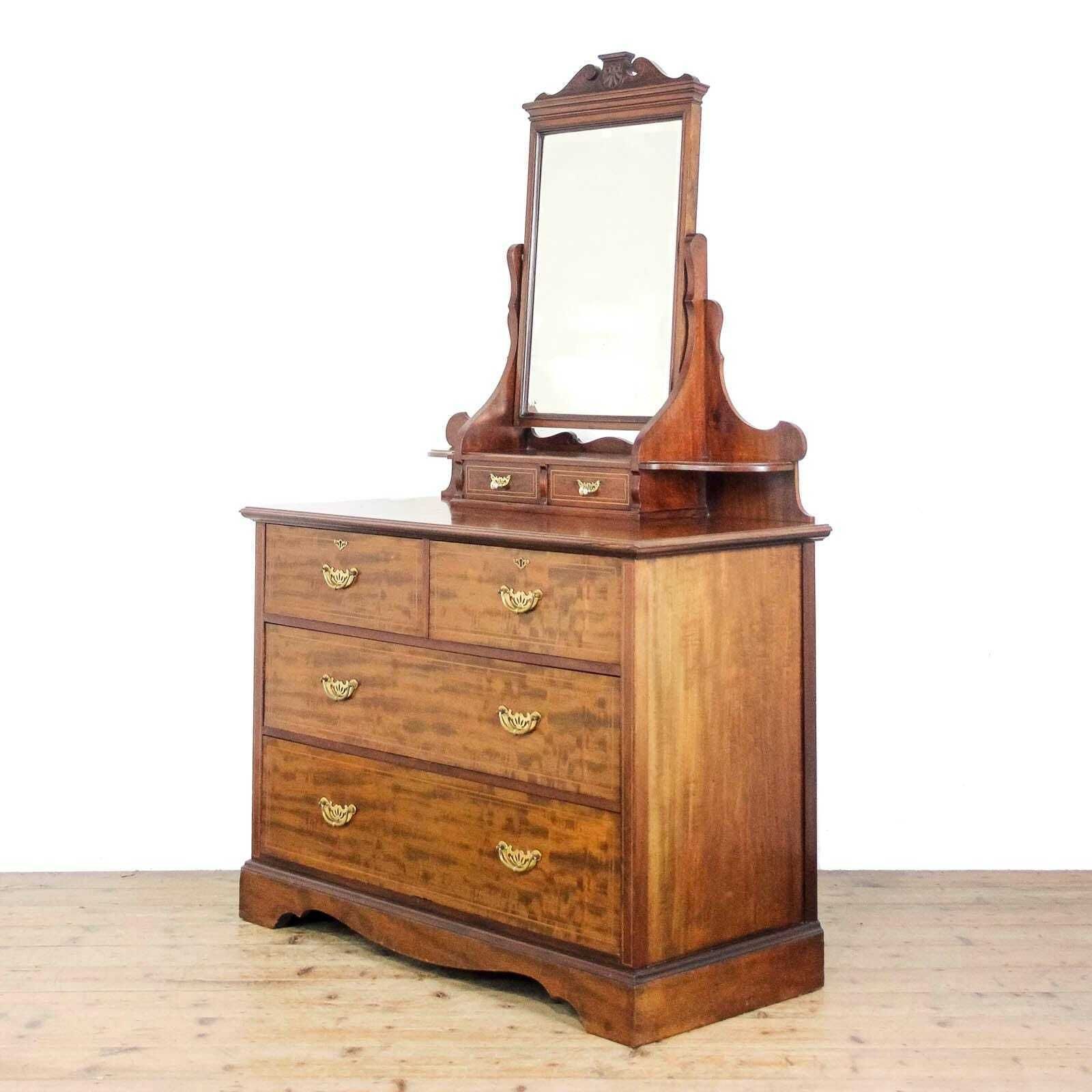 Antique Edwardian Mahogany Dressing Table Chest Of Drawers | Dressing Room Furniture | Antique Storage | Dresser Tables (M 6479) photo furniture