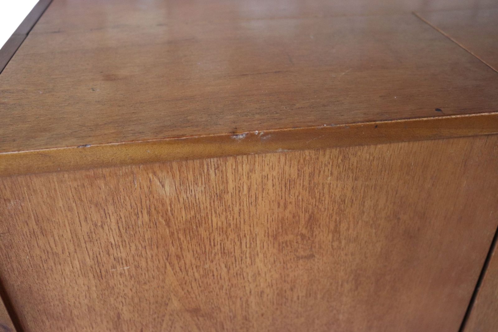 Mid Century Teak Newcraft Home Office Magic Box Style Foldaway Desk Cabinet photo 725.0