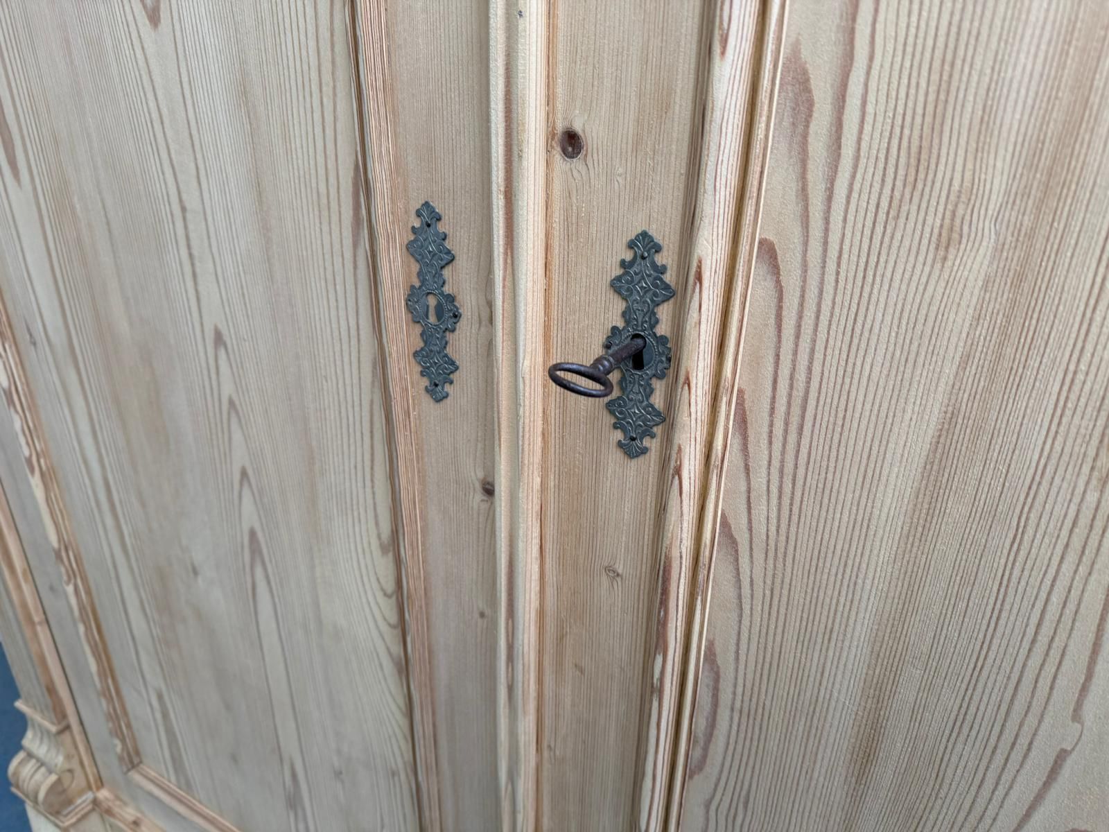 A Mint Clean Victorian Pine Shelved Knockdown Wardrobe To Wax/Paint photo furniture