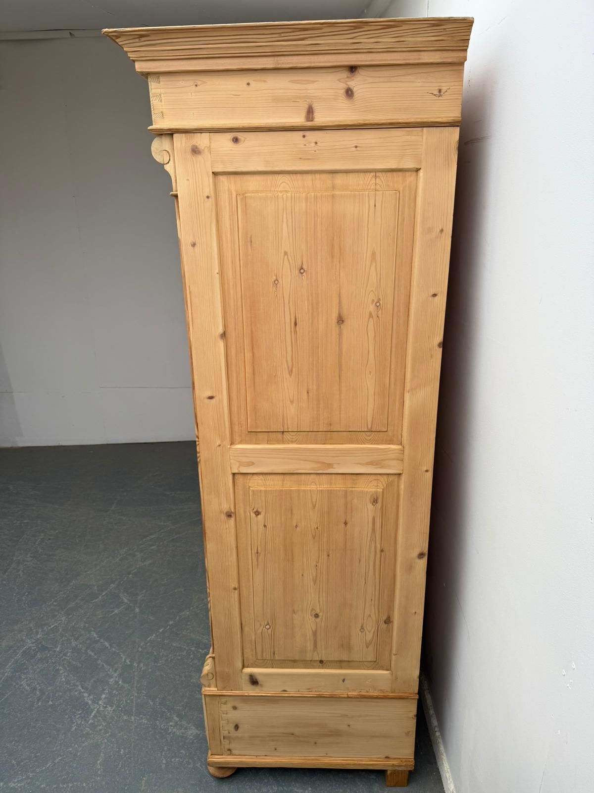 A Mint Clean Victorian Pine Shelved Knockdown Wardrobe To Wax/Paint photo Furniture