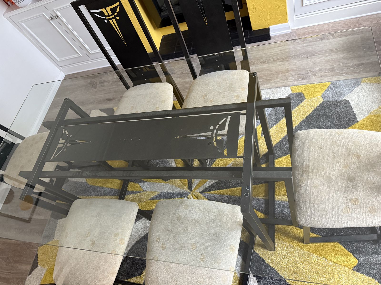 Glass Dining Table & Chairs photo furniture