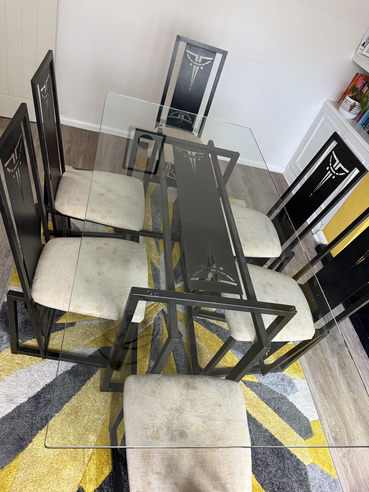 Glass Dining Table & Chairs photo for sale