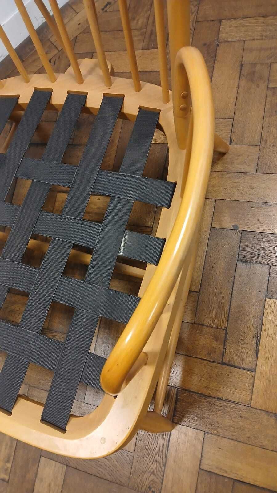 Pair Of Mid Century Blonde Ercol Windsor Jubilee Armchairs photo vintage