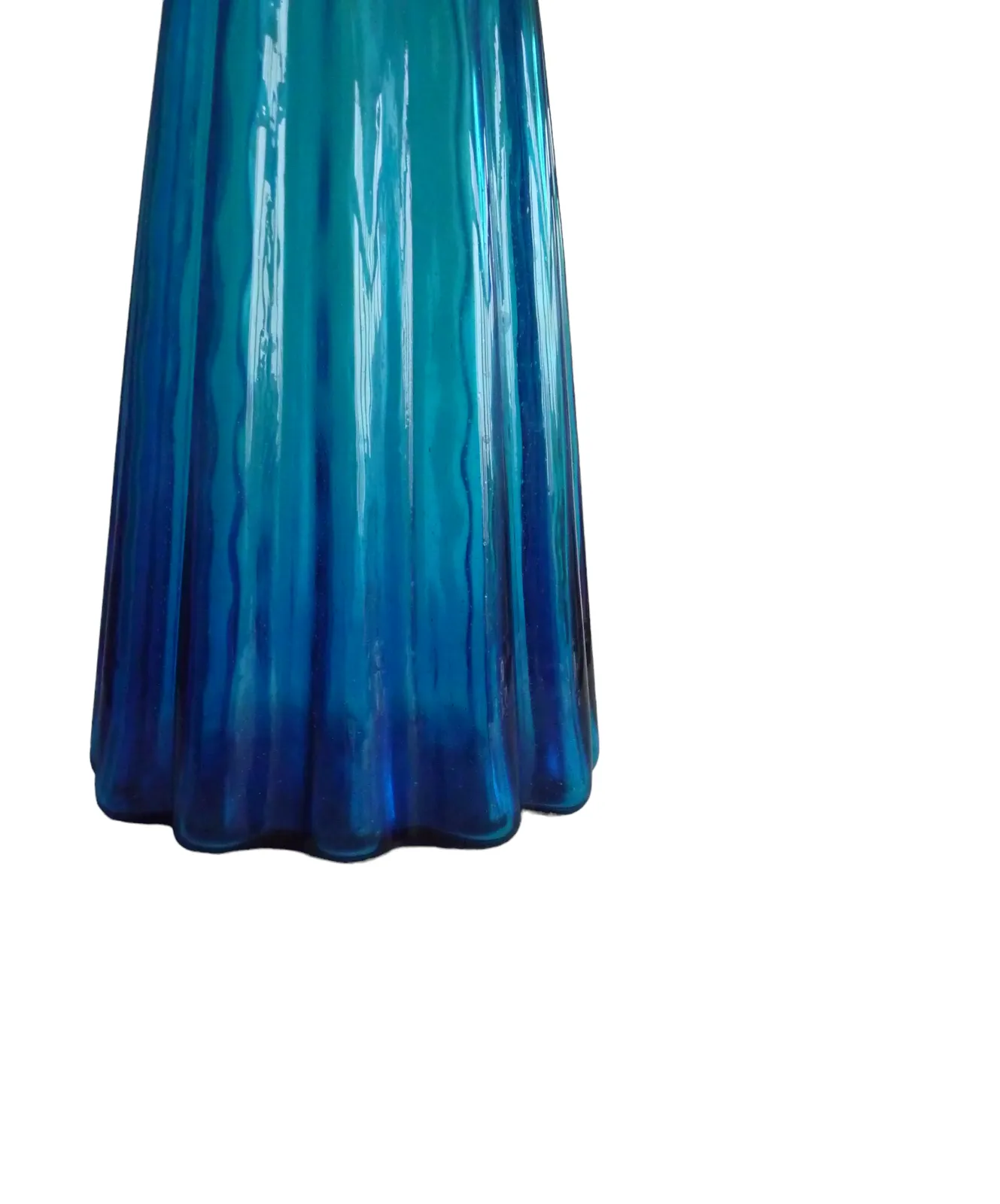 Large Vintage Hand Blown Glass Decanters Blue Glass Decanter photo buy