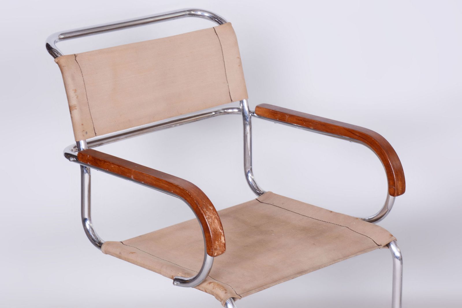Restored Bauhaus Pair Of Chairs, Anton Lorenz, Mücke Melder, Czech, 1930s photo furniture