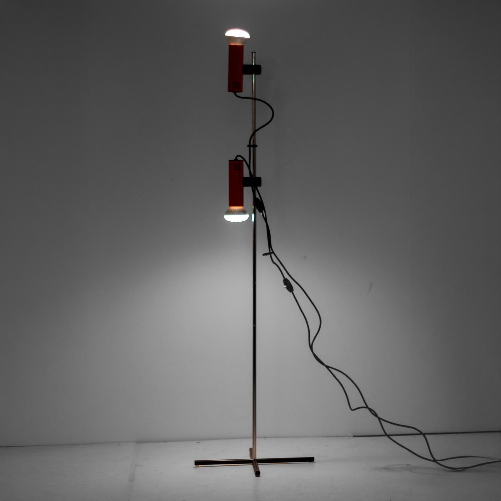 Lighting Space Age Metal Floor Lamp, Targetti Sankey, Italy 1970s photo