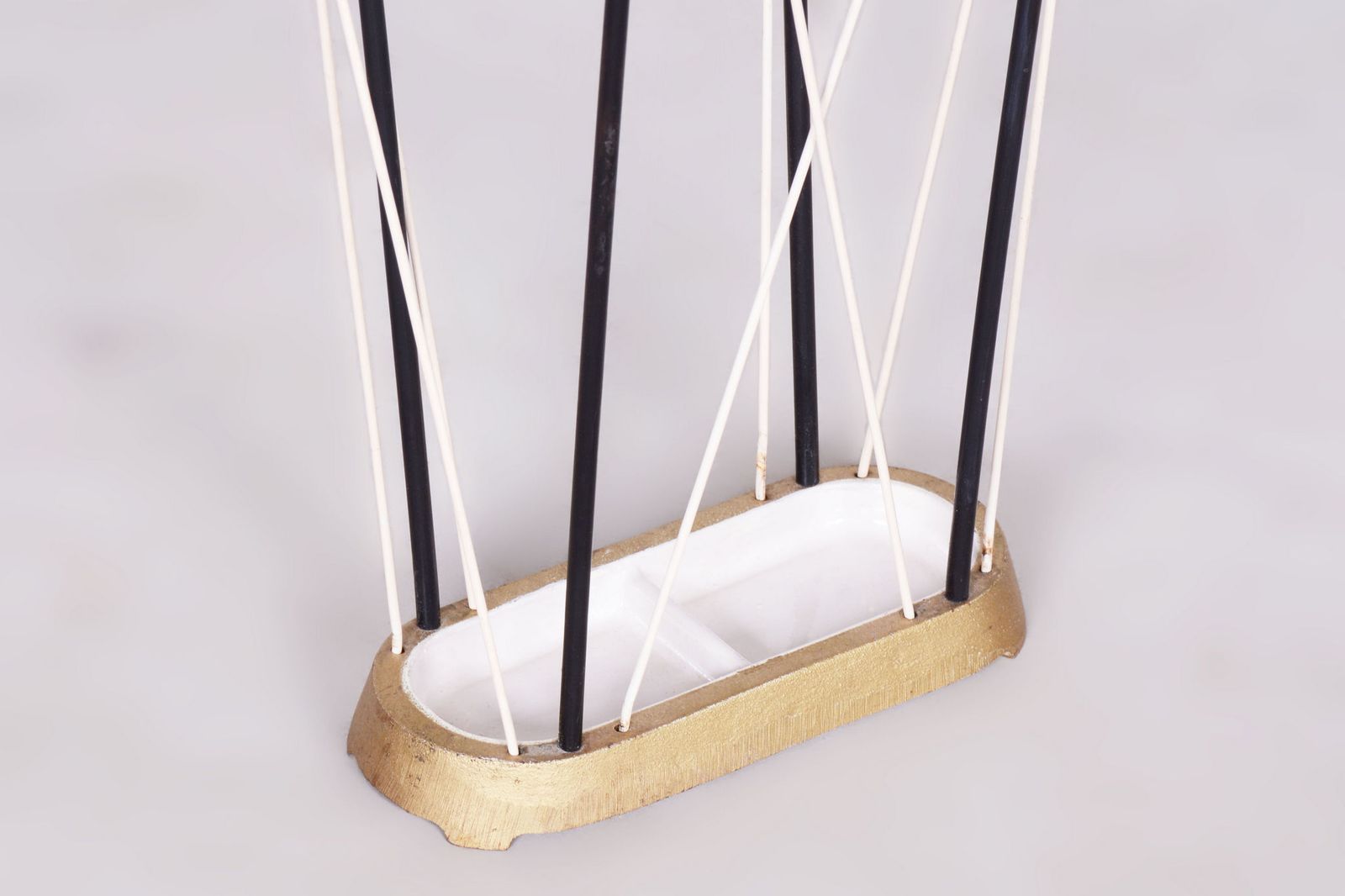 Original Mid Century Umbrella Stand, Metal, Well Preserved, Czech, 1950s photo vinterior
