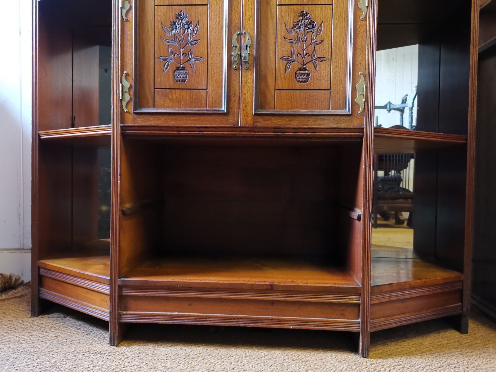 photo for sale Gregory & Co, H W Batley Attri, An English Walnut Aesthetic Movement Sideboard