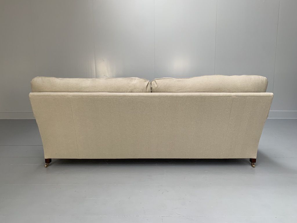 Lord Browns “Standard Arm” Large 3 Seat Sofa – In Ian Mankin Herringbone Linen photo buy