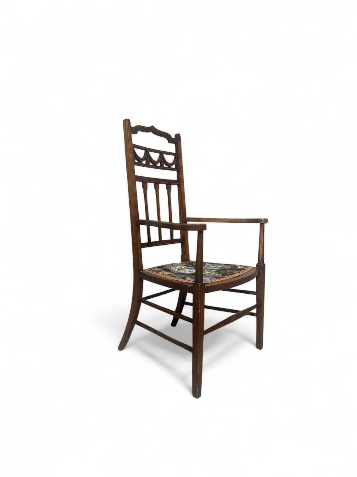 photo furniture Antique Edwardian Inlaid Mahogany Armchair Art Nouveau C1900s