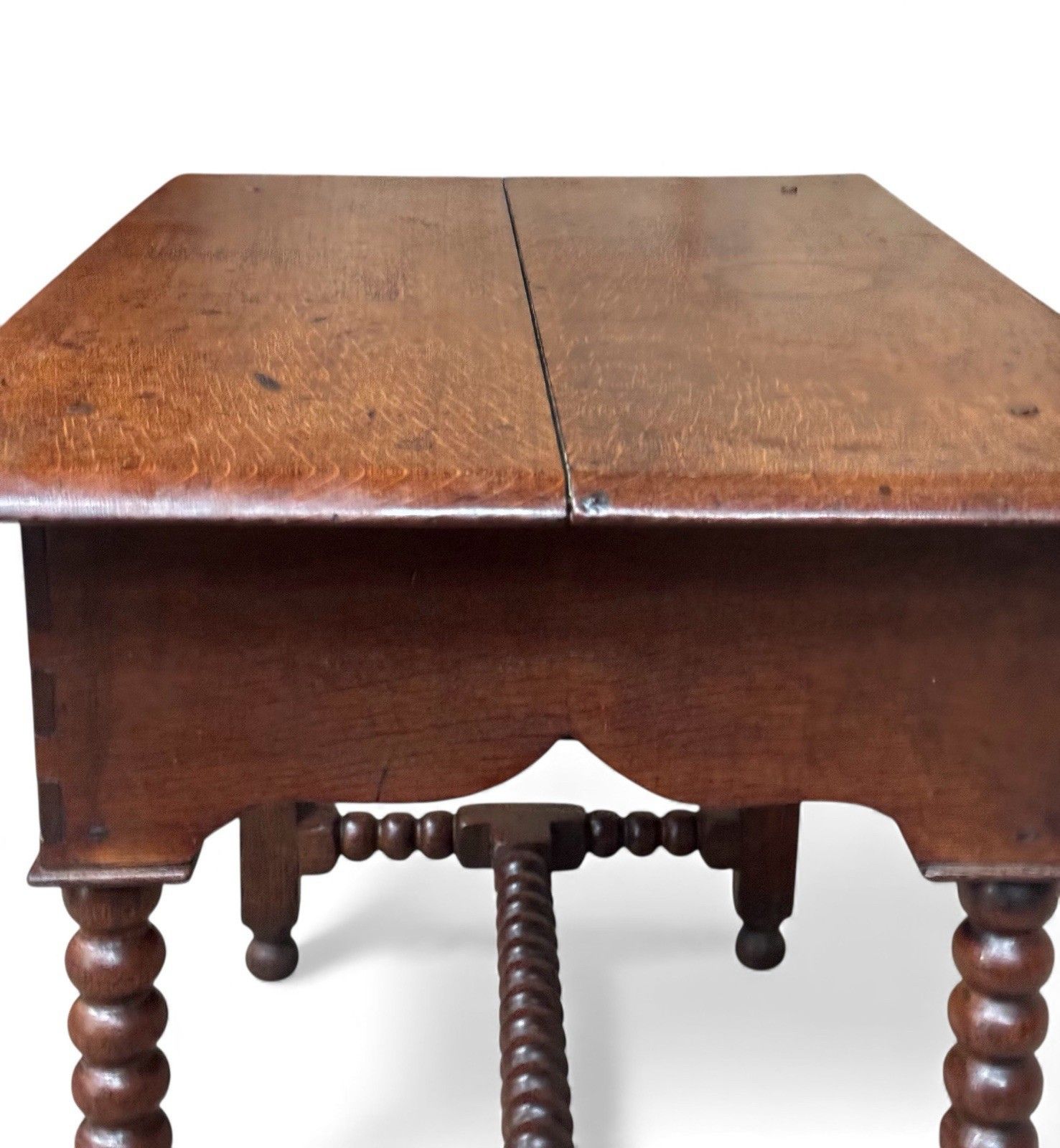 Furniture Antique Oak Low Boy Chest Of Drawers Georgian C1780 Rare Bobbin Turned photo