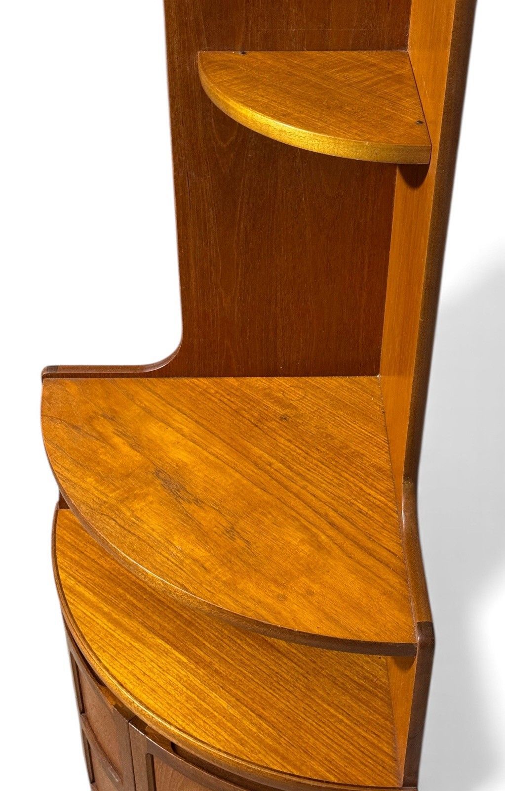 Pair Of Nathan Squares Teak Corner Cupboards Mid Century Retro C1970s photo for sale