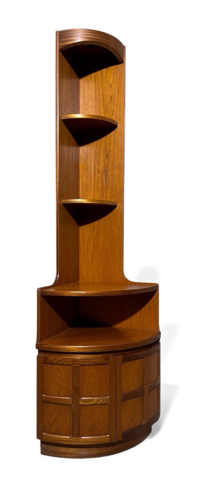 Pair Of Nathan Squares Teak Corner Cupboards Mid Century Retro C1970s photo vintage