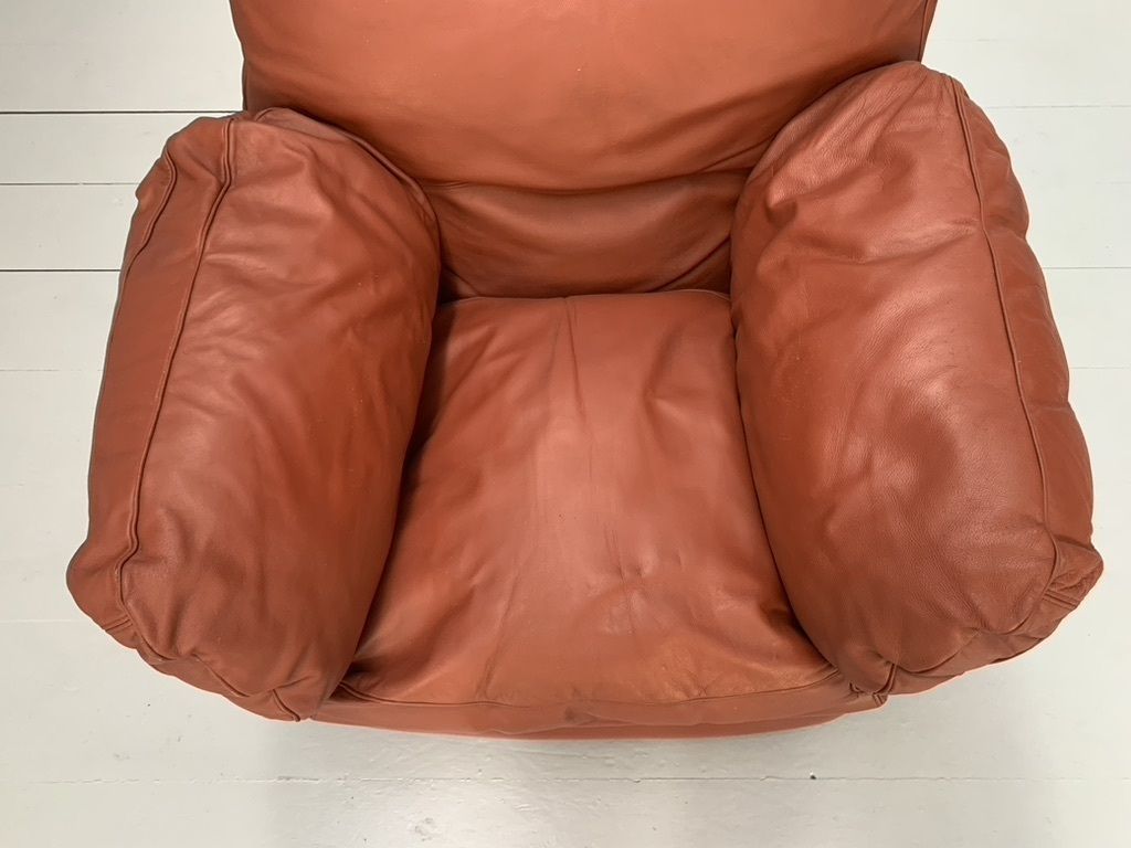 Poltrona Frau “Poppy” 2 Seat Sofa & Armchair – In Buffalo Leather photo buy
