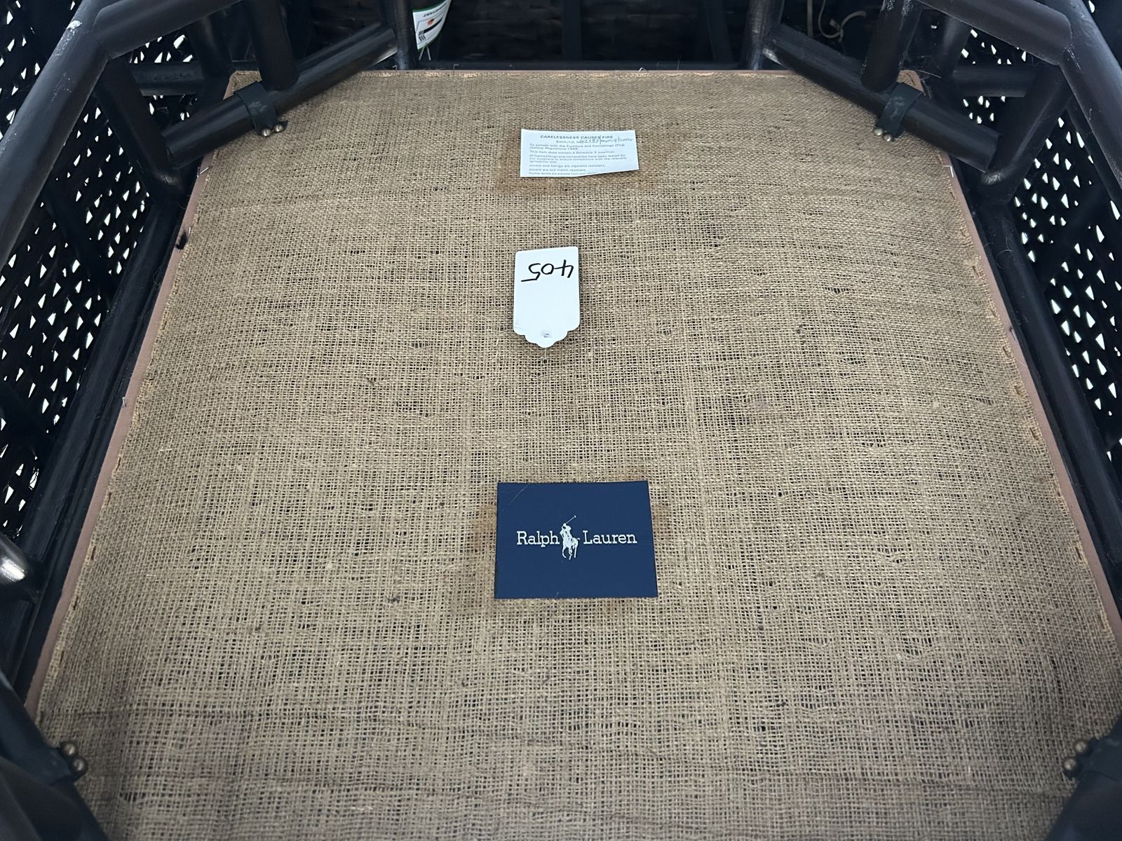 photo for sale Ralph Lauren "Polo" Wicker Oversized Armchair With Linen Cushions