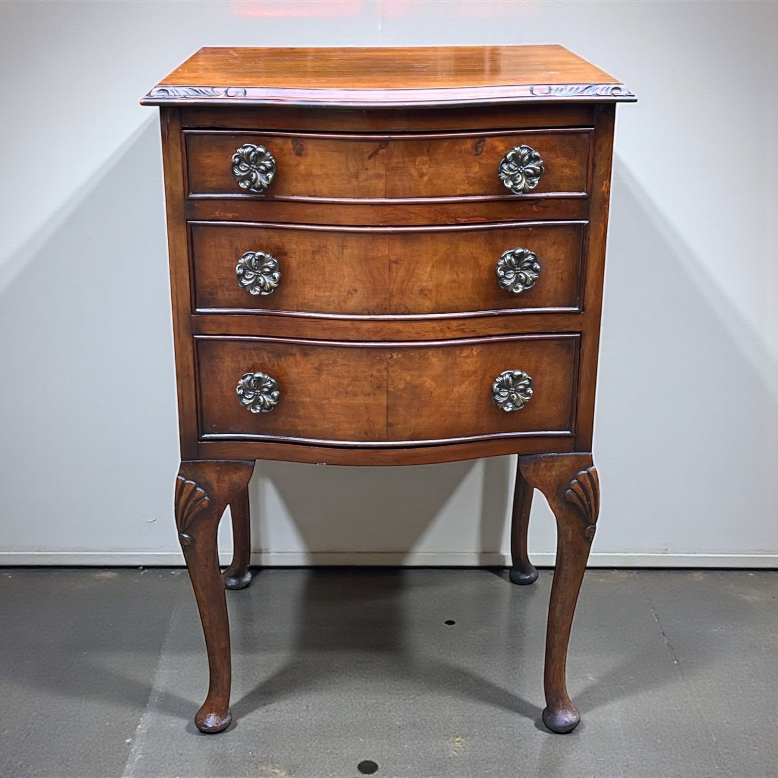 Serpentine Small Vintage Bedside Chest