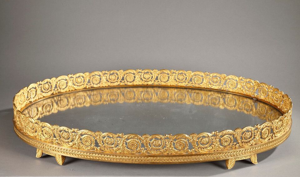 Large Gilt Bronze Table Centerpiece, Restoration Period photo vinterior