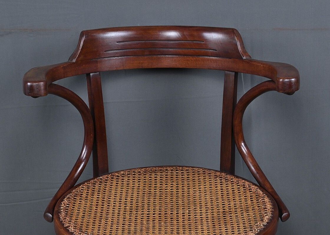 Armchair In Bent Beechwood, Maison Baumann – Early 20th Century photo 1110.0