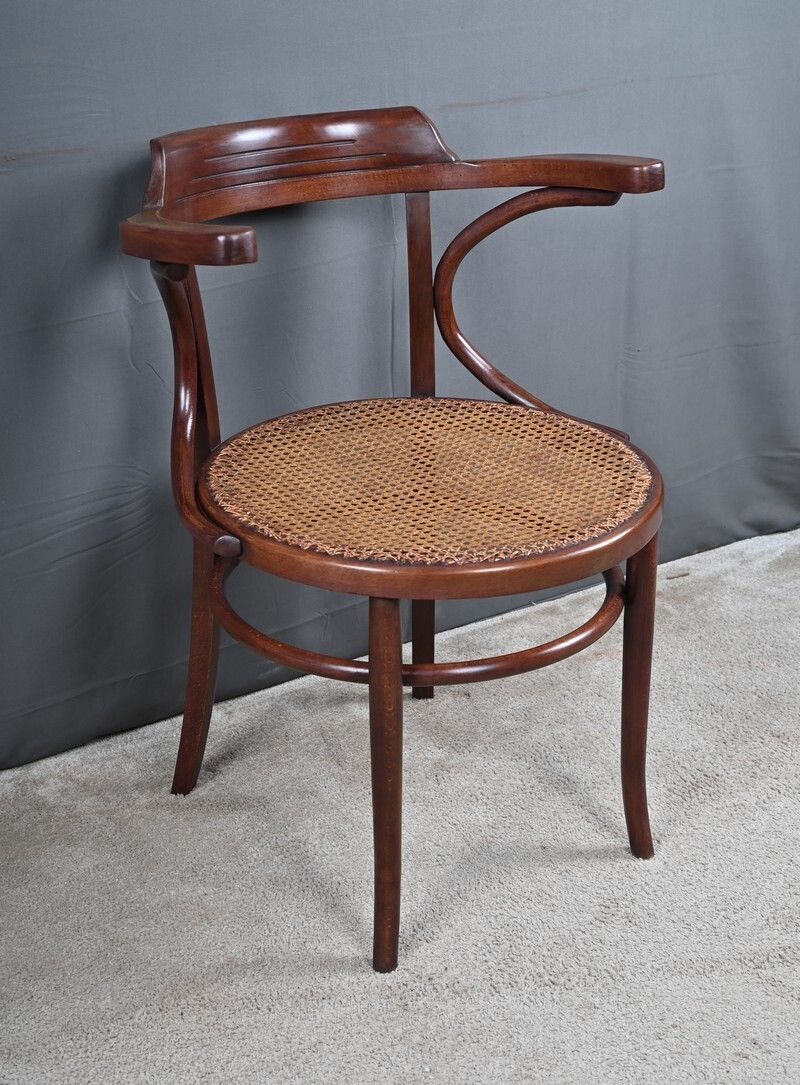 Armchair In Bent Beechwood, Maison Baumann – Early 20th Century photo buy