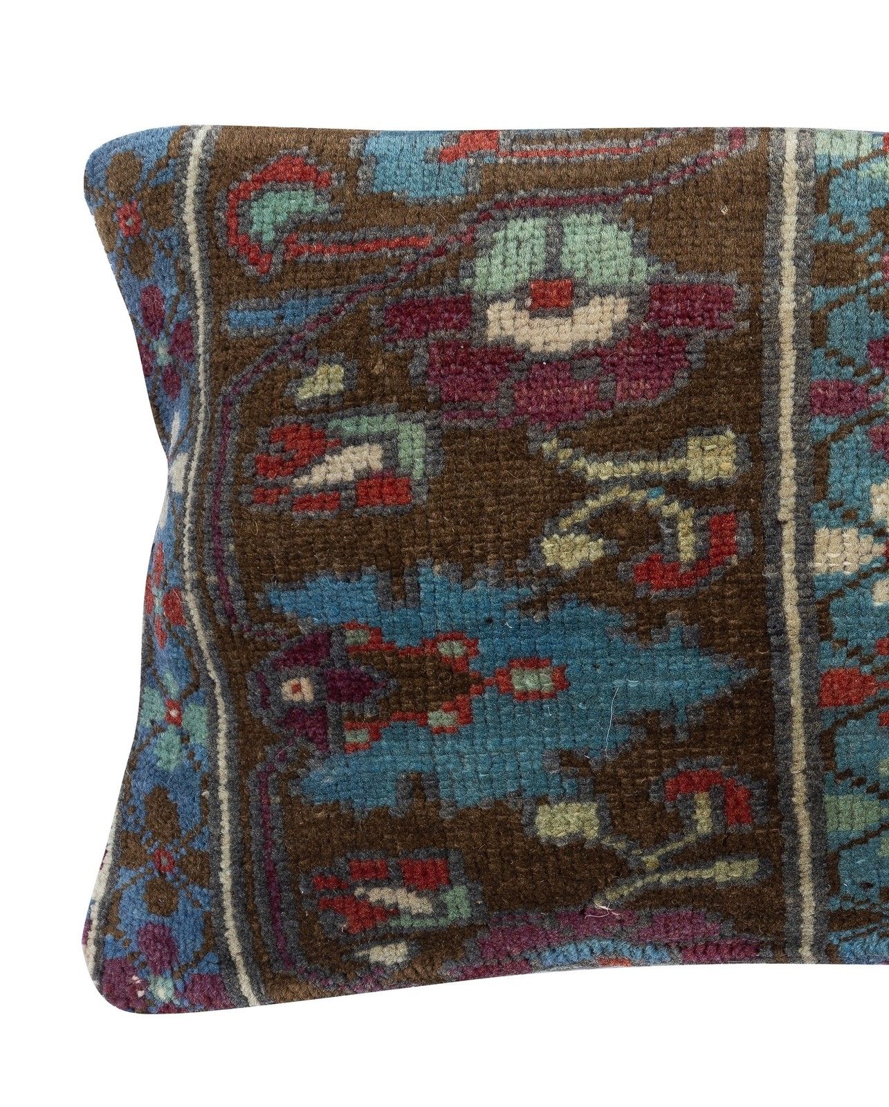 13"X24" Hand Knotted Turkish Rug Cushion Cover. Rustic Throw Pillow. Home Gift photo furniture
