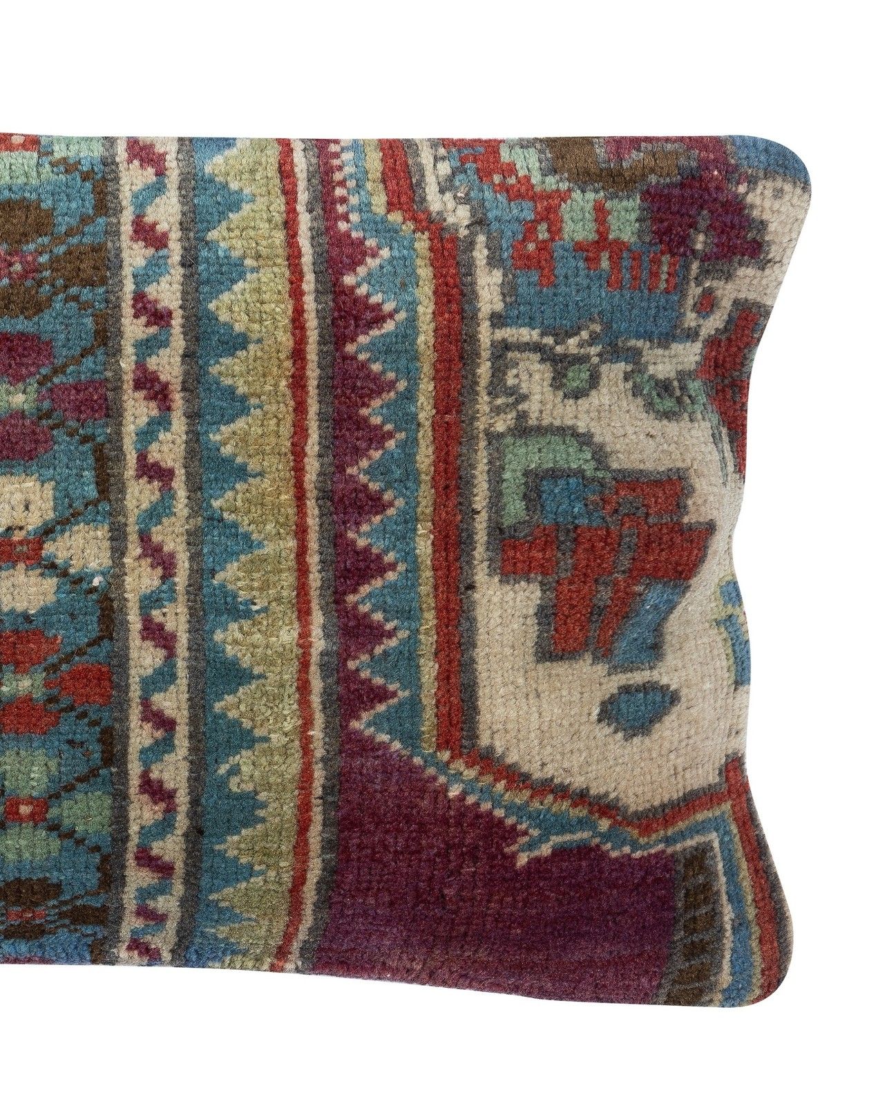 13"X24" Hand Knotted Turkish Rug Cushion Cover. Rustic Throw Pillow. Home Gift photo for sale