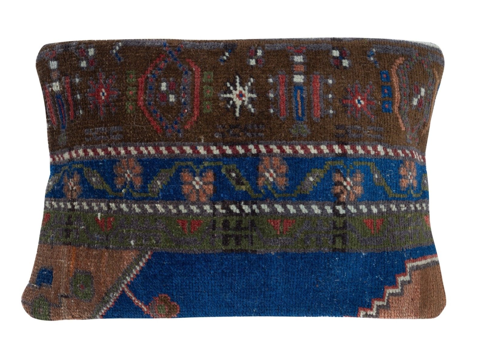 13"X20" Turkish Rug Throw Pillow. Handmade Cushion Cover. Vintage Toss Pillow