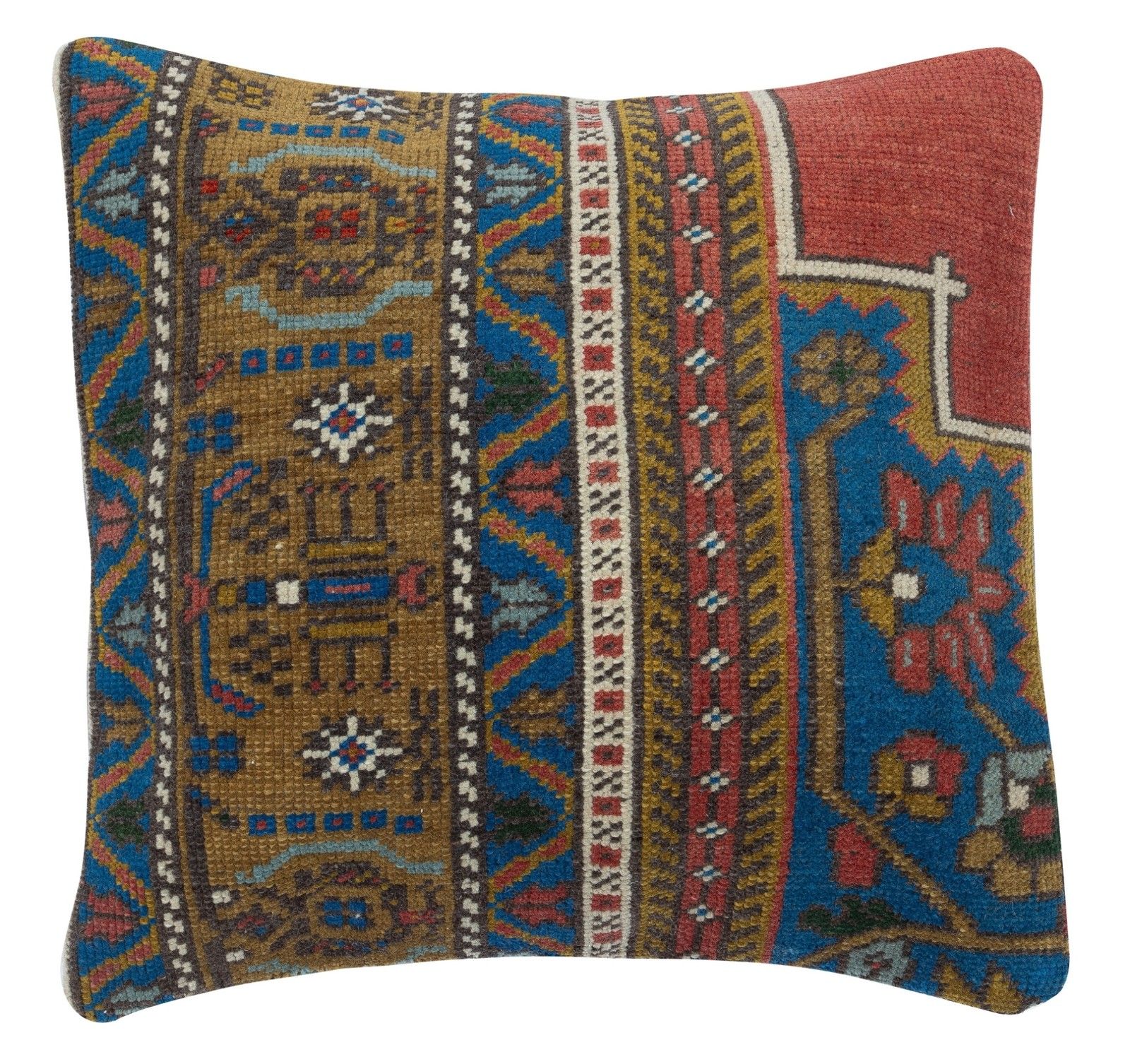 20"X20" Set Of 2 Turkish Wool Cushion Covers. Handmade Rug Throw Pillows photo for sale