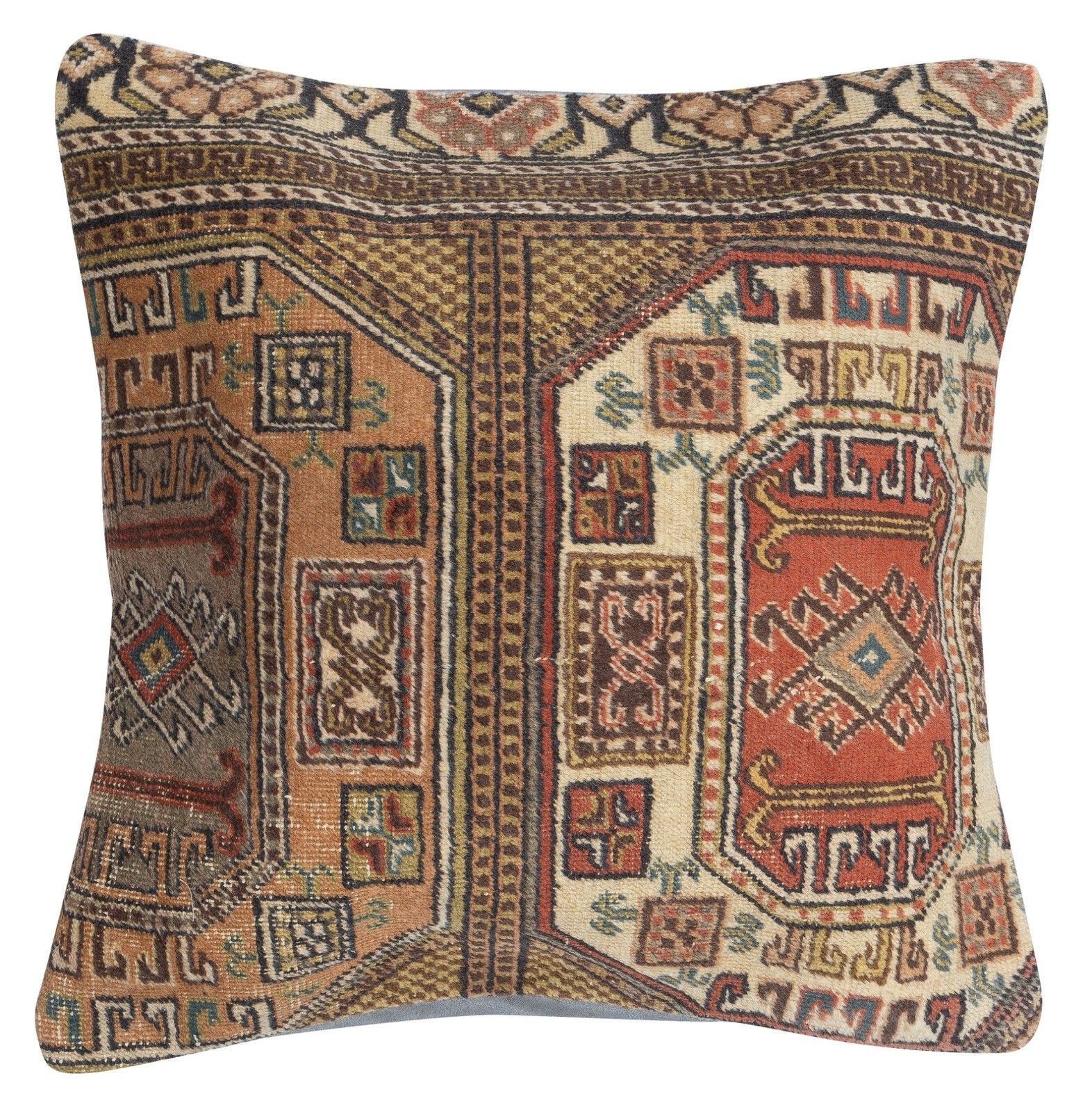 24"X24" Set Of 2 Vintage Cushion Covers. Handmade Rug Pillows. Throw Pillows photo for sale