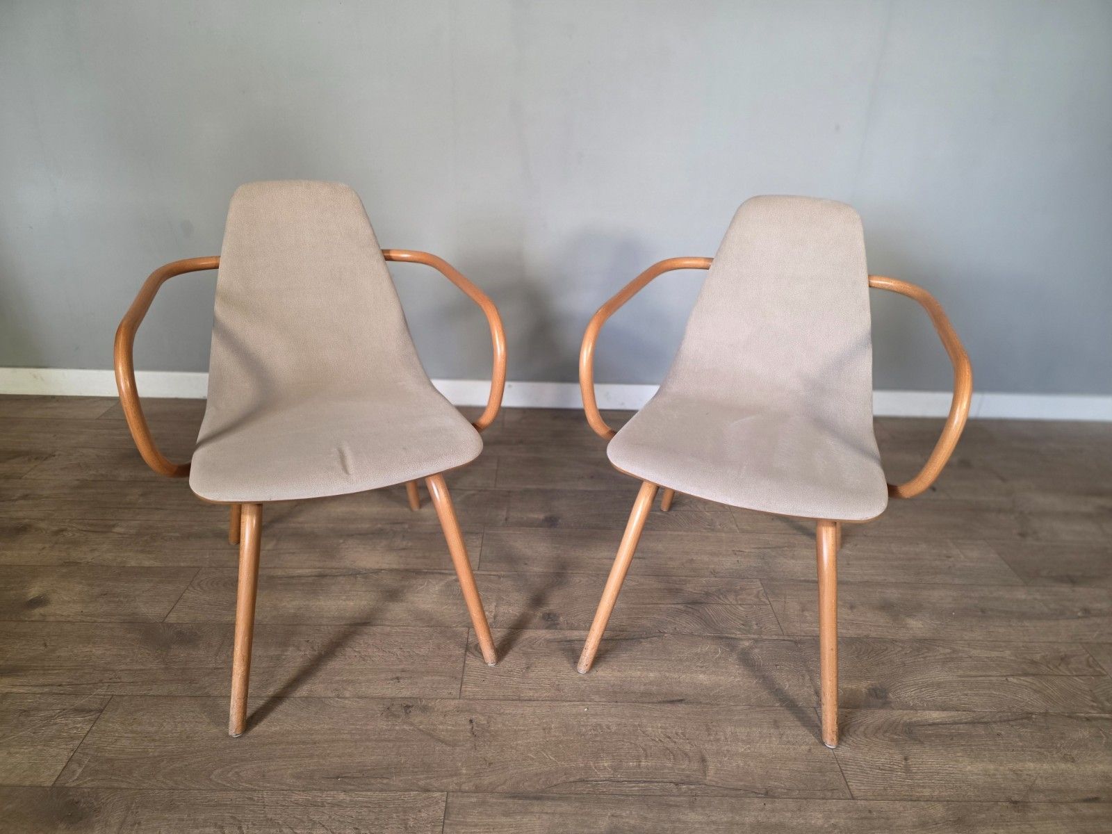A Pair Of Ton Bentwood Armchairs photo furniture