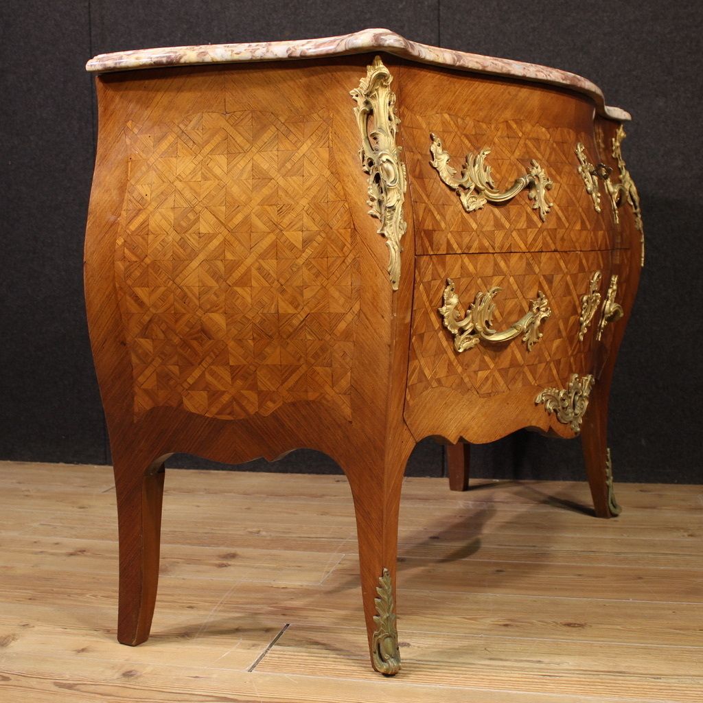 20th Century French Inlaid Dresser With Marble Top photo buy