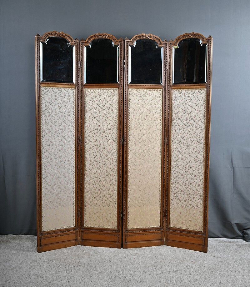 Walnut Screen, Louis XVI Style – Early 20th Century photo Home Decor