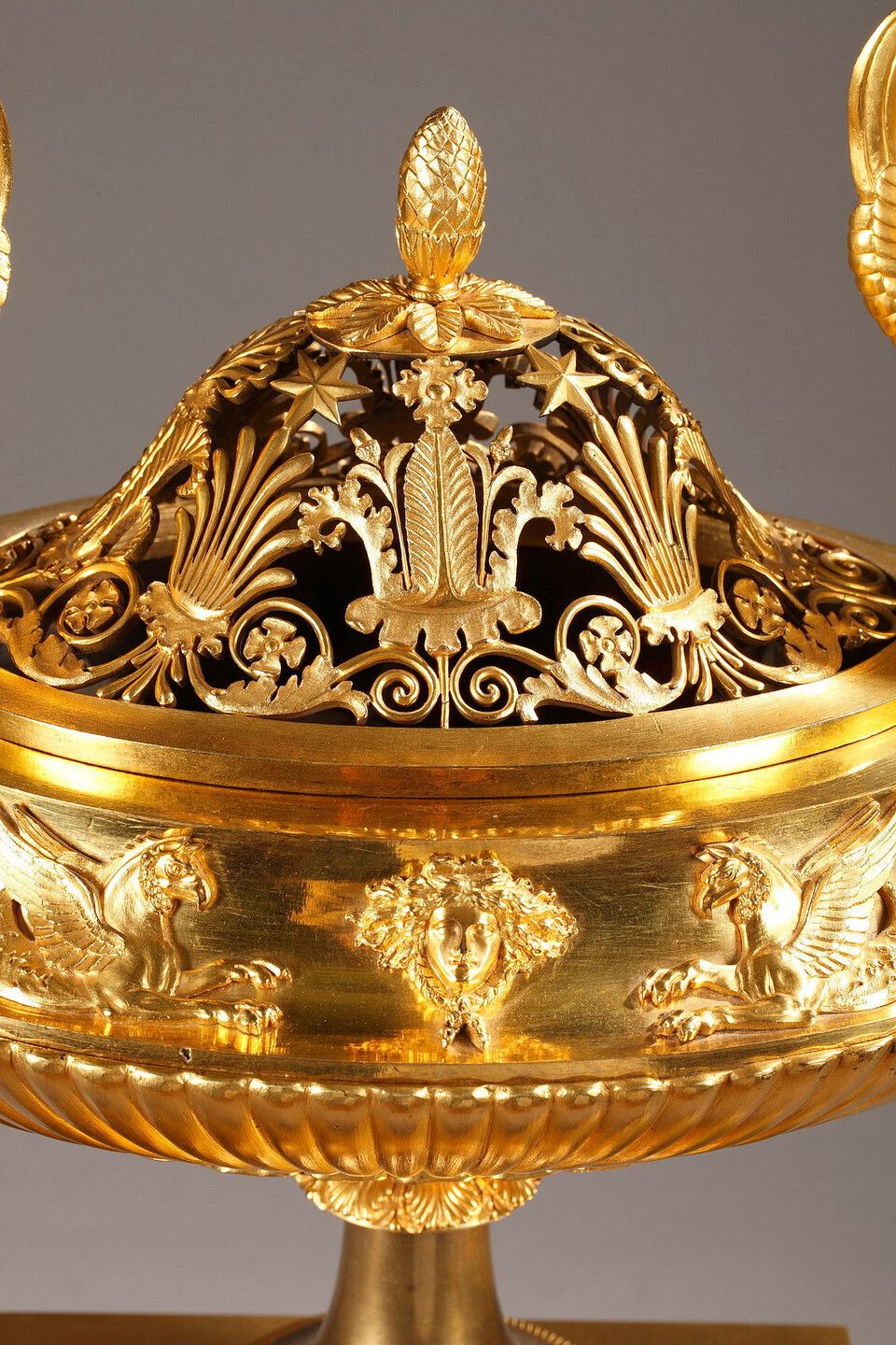 Empire Period Gilt Bronze And Marble Centerpiece/Incense Burner photo vinterior
